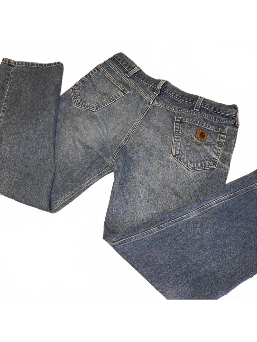 Carhartt Relaxed Fit Denim Work Jeans Mens 40x34 Utility Casual Denim Pants - Picture 3 of 9